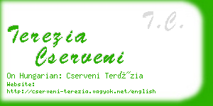 terezia cserveni business card